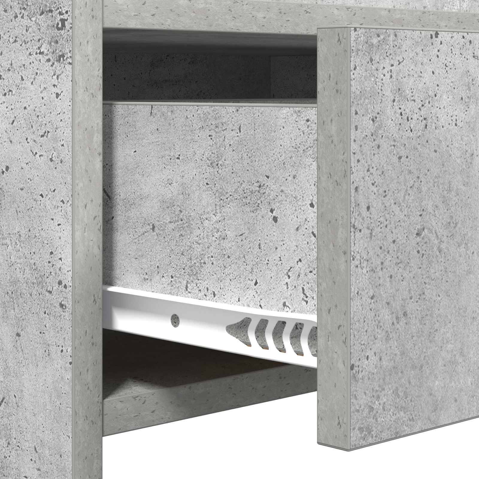 Schoenenkast met lade Betongrijs 73,5 x 36 x 92 cm Bewerkt hout image 7