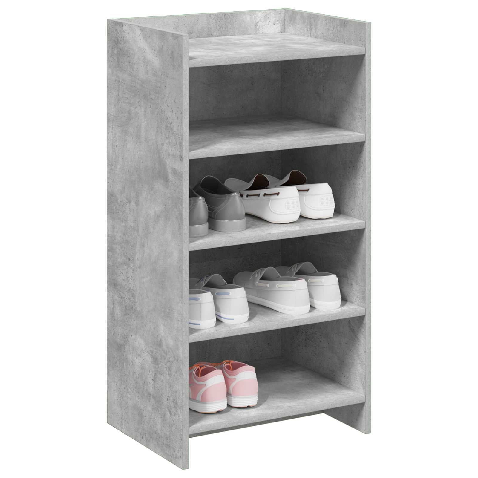 Schoenenkast met opslag Betongrijs 48 x 36 x 92 cm Bewerkt hout image 2