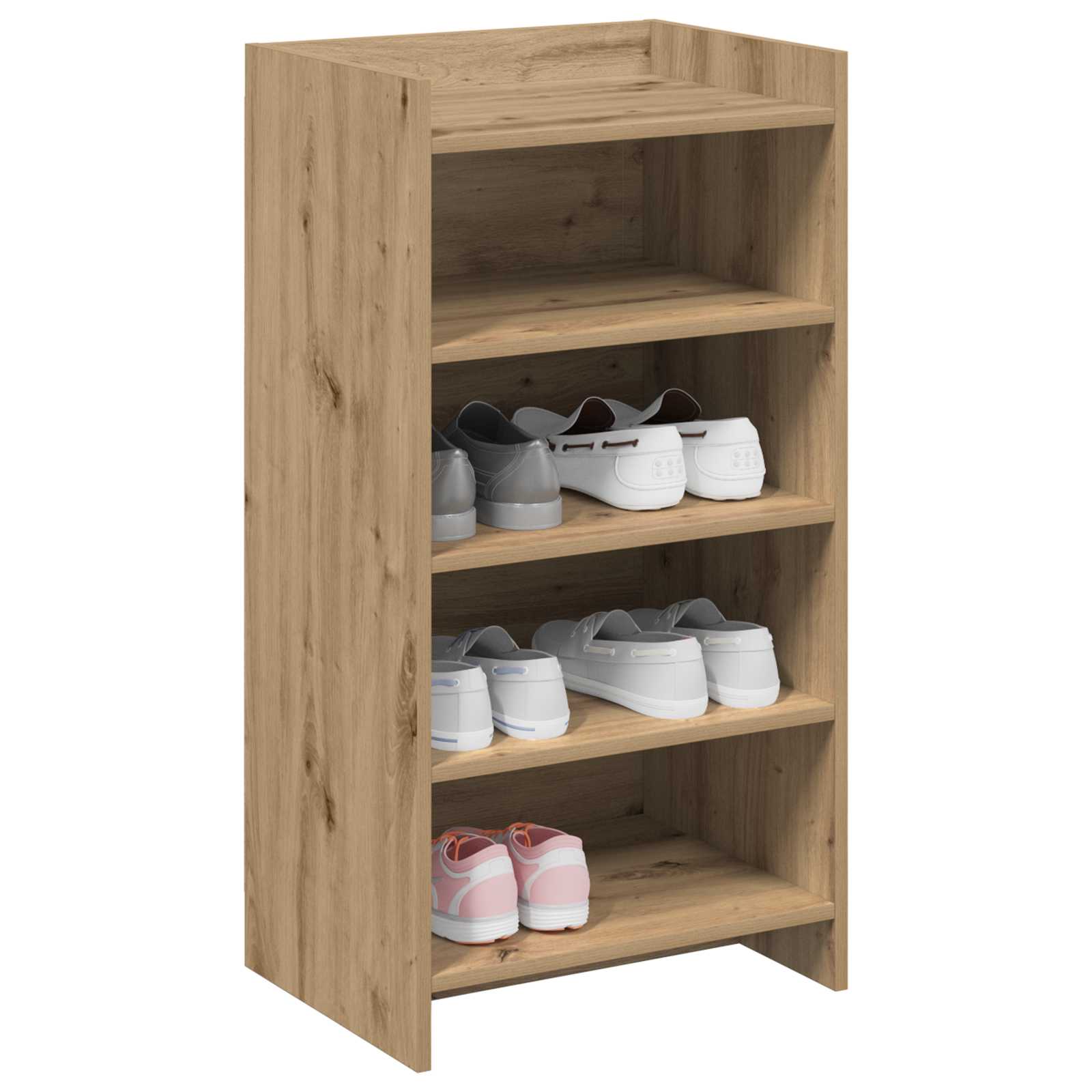 Schoenenkast Artisanaal eiken 48 x 36 x 92 cm Bewerkt hout image 2