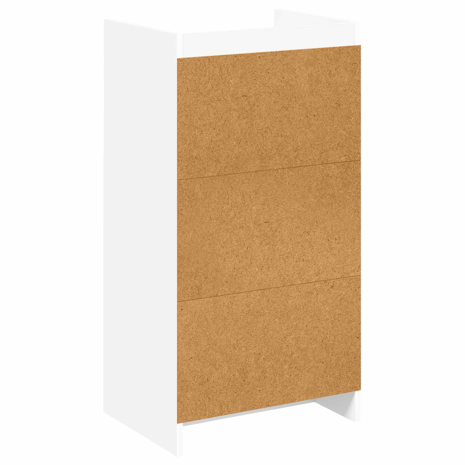 Schoenenkast met lade Wit 48 x 36 x 92 cm Bewerkt hout image 6