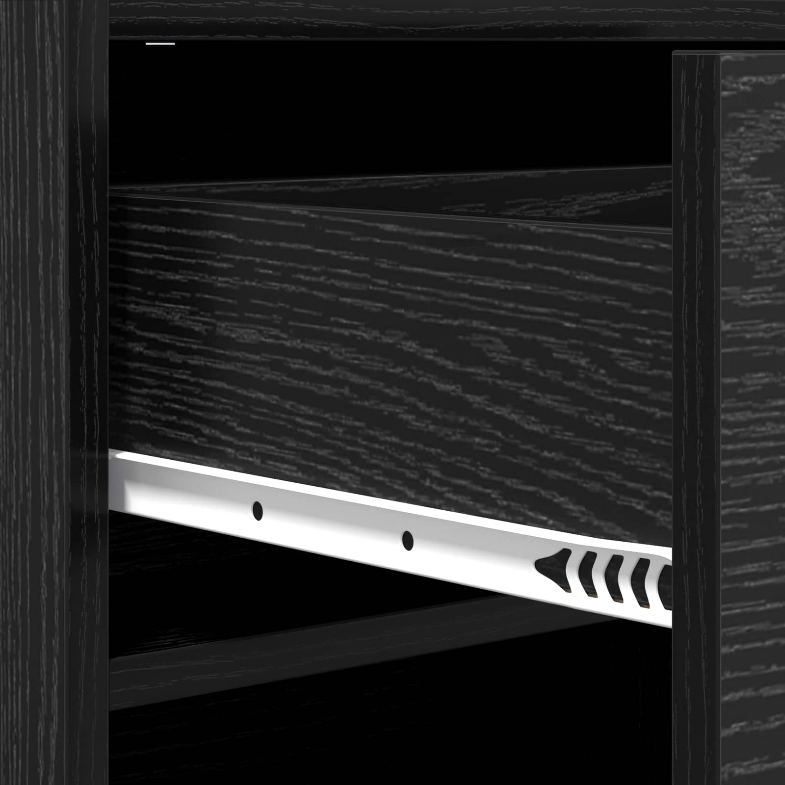 Schoenenkast met lade Zwart eiken 48 x 36 x 92 cm Bewerkt hout image 7