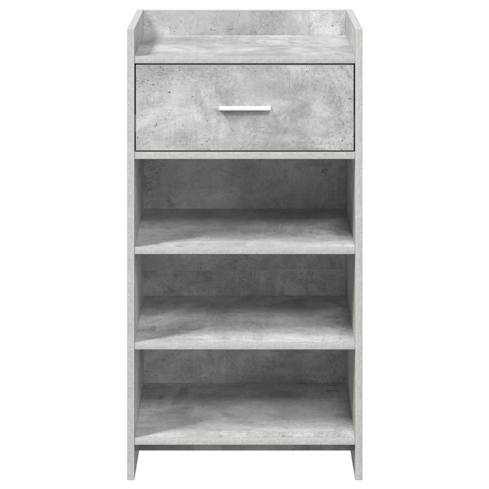 Schoenenkast met lade Betongrijs 48 x 36 x 92 cm Bewerkt hout image 4