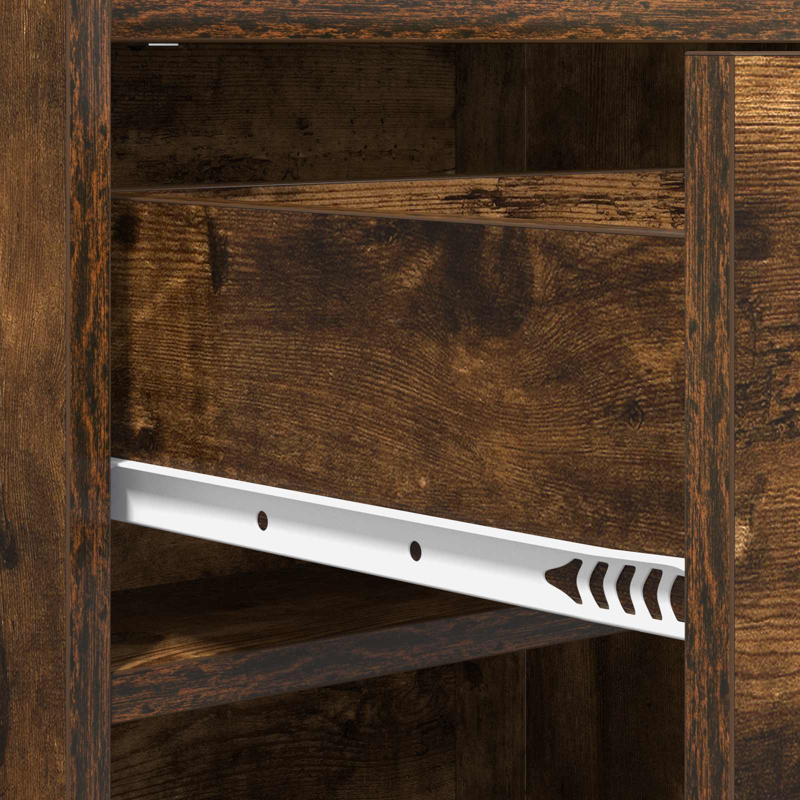 Schoenenkast Gerookt eiken 48 x 36 x 92 cm Bewerkt hout image 7