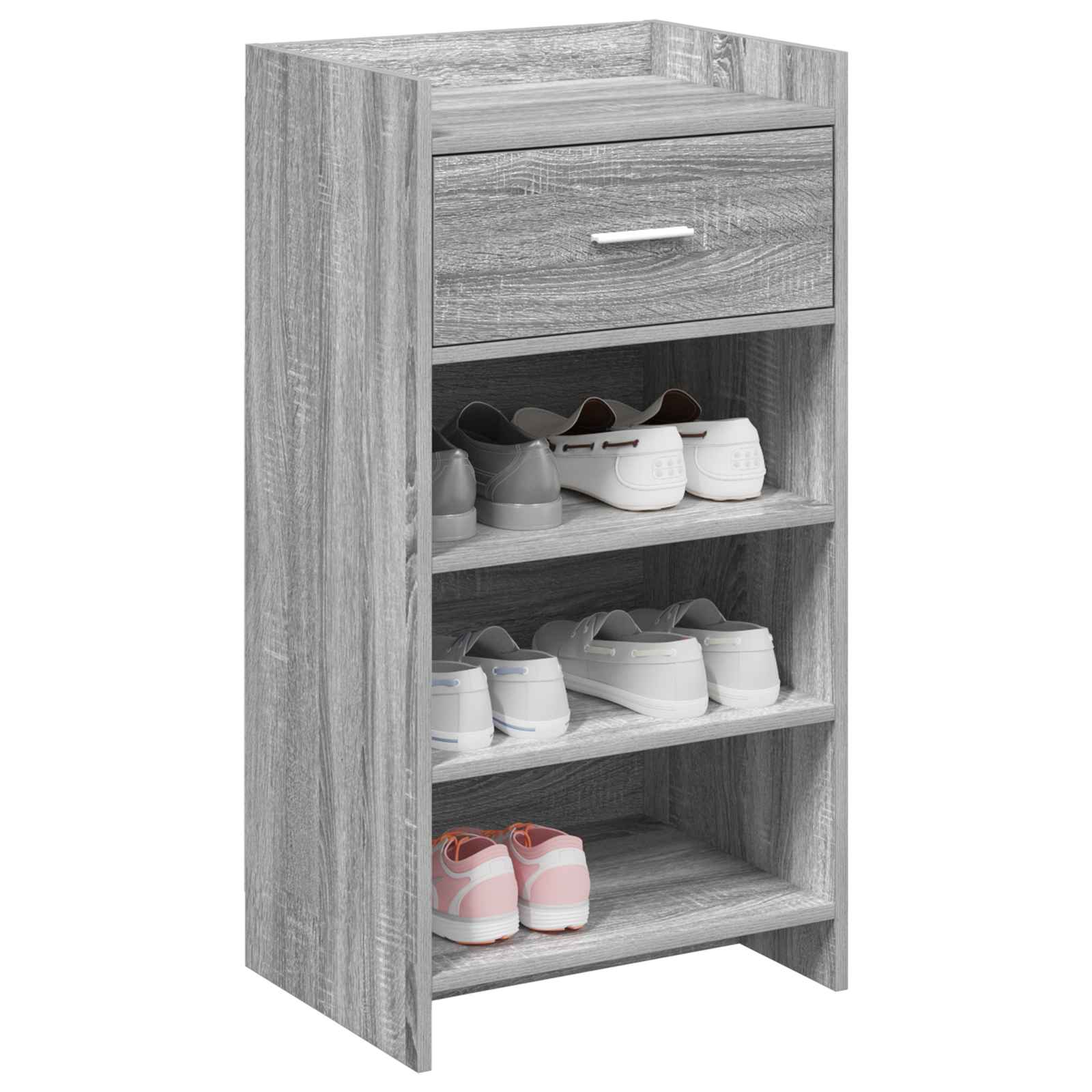 Schoenenkast met lade Grijs Sonoma 48 x 36 x 92 cm Bewerkt hout image 2