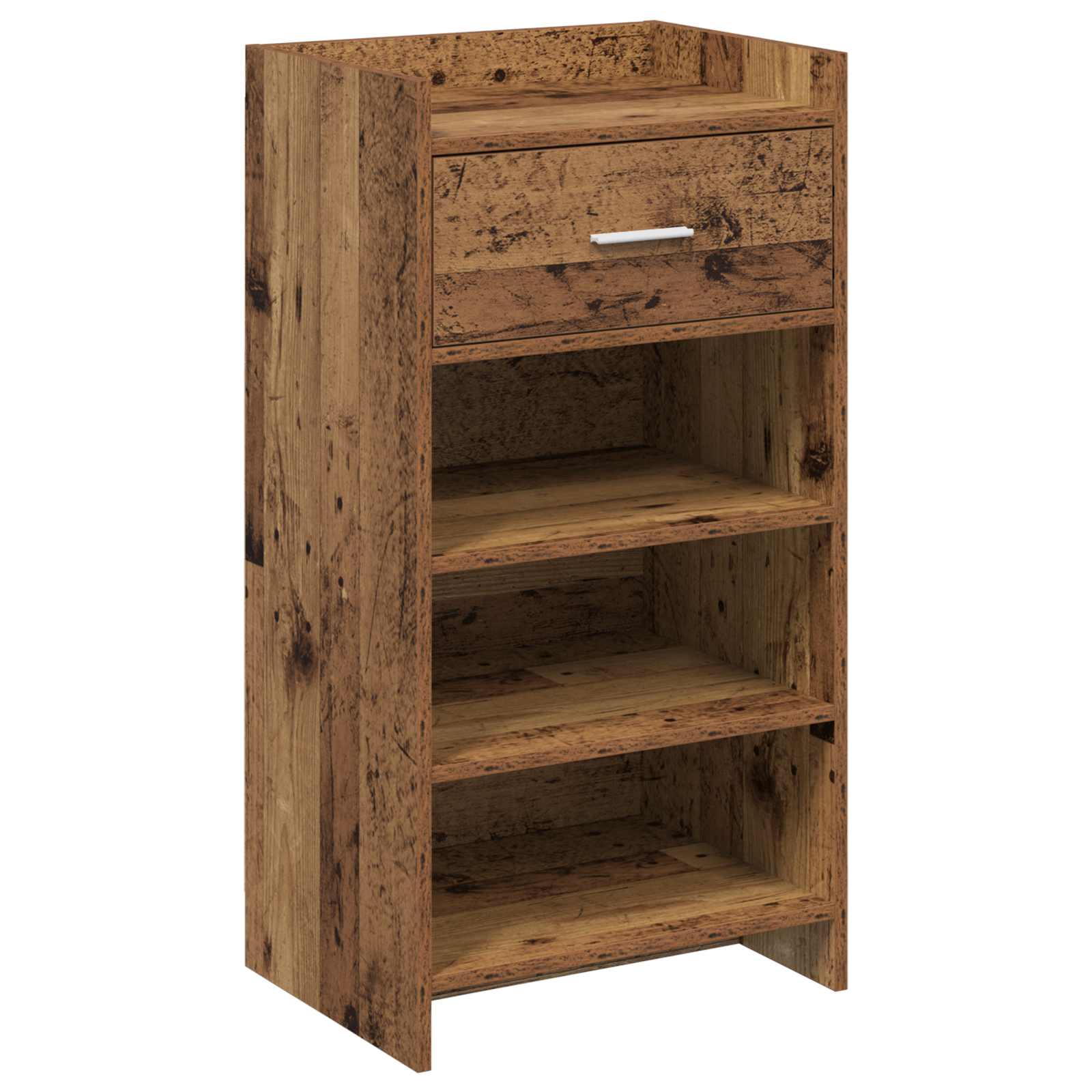 Schoenenkast met lade Oud hout 48 x 36 x 92 cm Bewerkt hout image 1