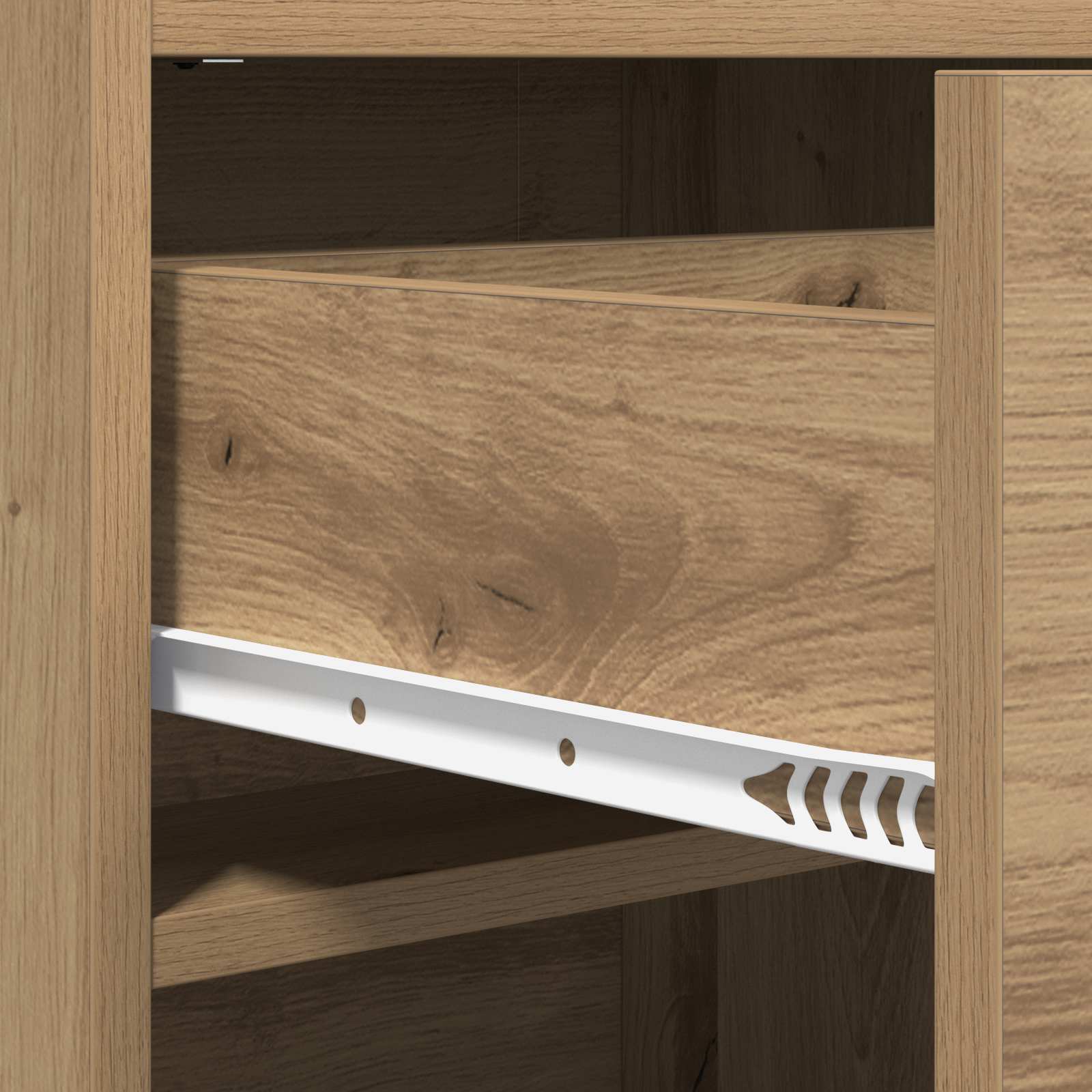 Schoenenkast Artisanaal eiken 48 x 36 x 92 cm Bewerkt hout image 7