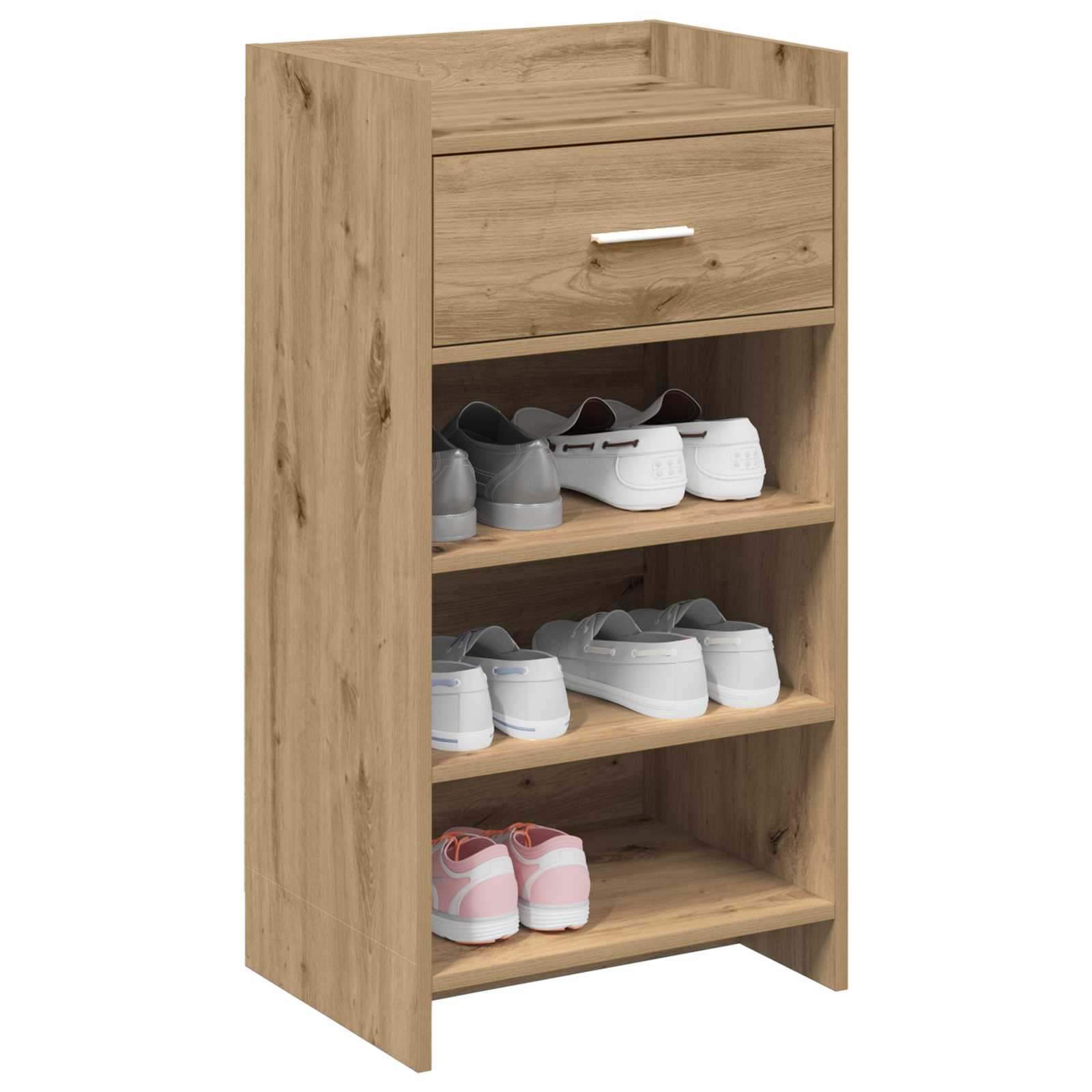 Schoenenkast Artisanaal eiken 48 x 36 x 92 cm Bewerkt hout image 2