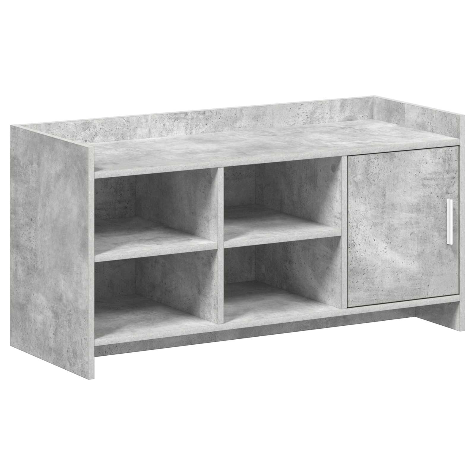 Schoenenkast Betongrijs 100 x 39,5 x 51 cm Bewerkt hout image 1