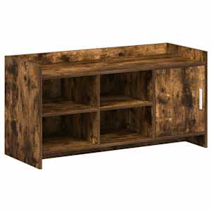 vidaXL Kinga kapp uksega Suitsutatud tamm 100 x 39,5 x 51 cm Tehispuit