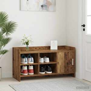 Skříň na obuv Staré dřevo 100 x 39,5 x 51 cm Kompozitní dřevo - obrázek 1