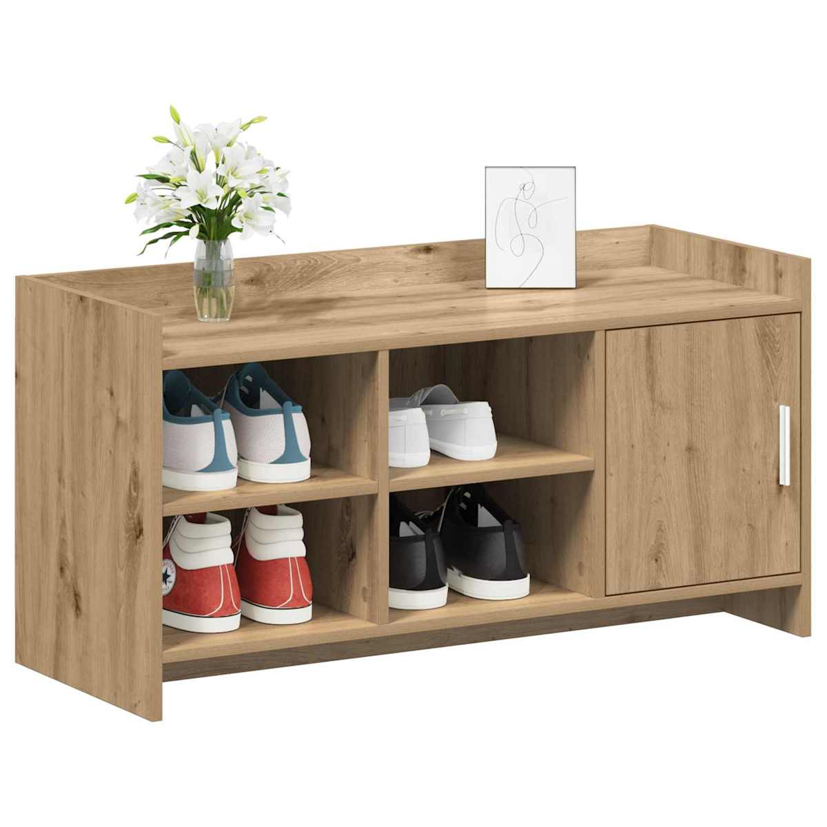 Sko skab 100 x 39,5 x 51 cm Konstrueret træ - Billede 3
