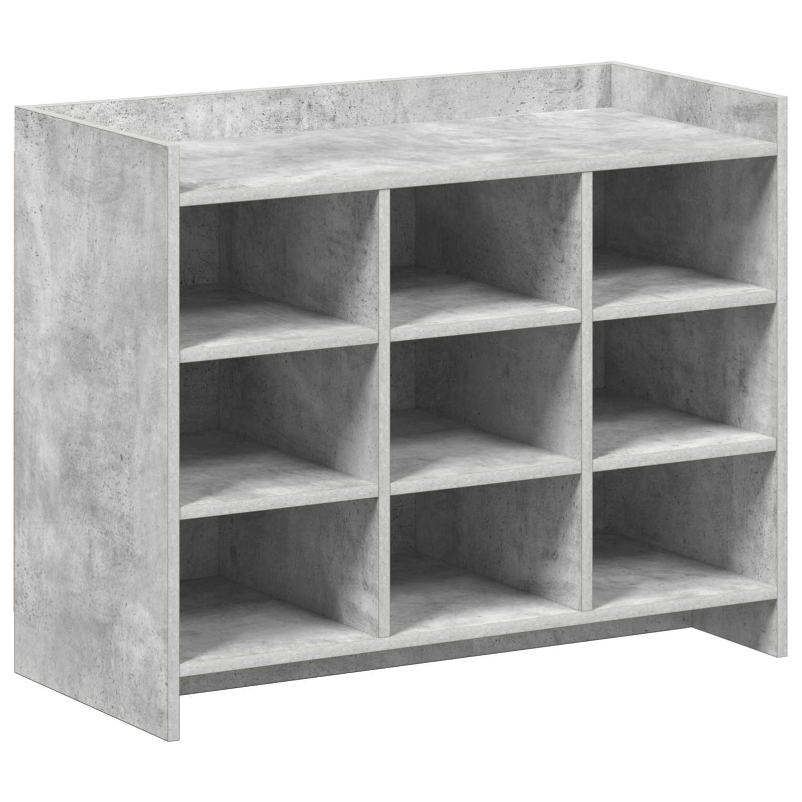 Schoenenkast Betongrijs 85 x 39,5 x 70 cm Bewerkt hout image 1