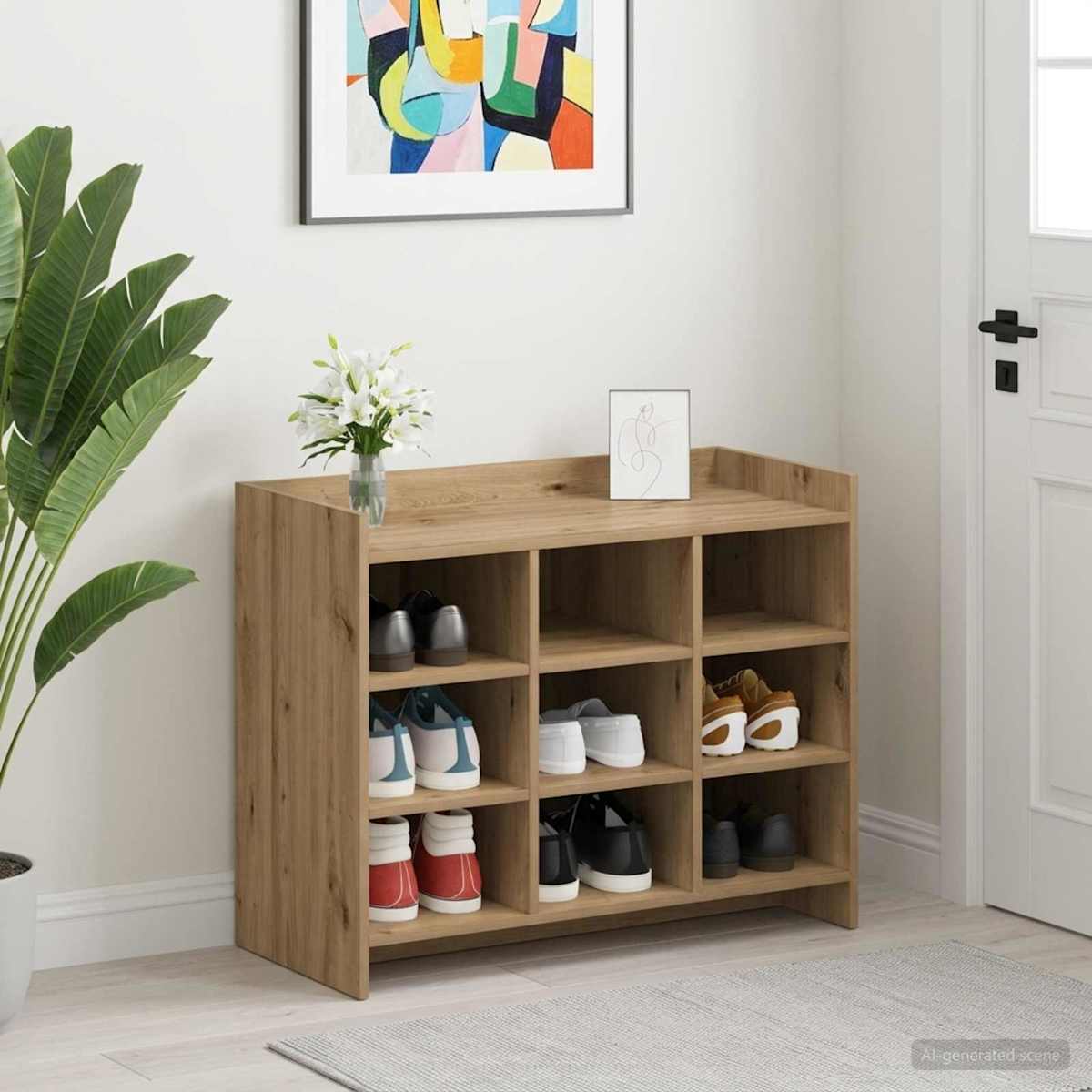 Sko skab 85 x 39,5 x 70 cm Konstrueret træ