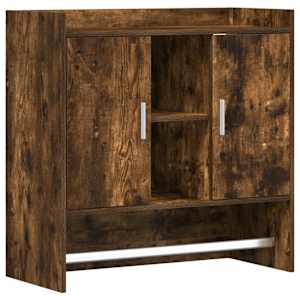 vidaXL Seinariiul Seinale kinnitav Suitsutatud tamm 80 x 36 x 80 cm