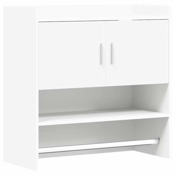 vidaXL Seinariiul Seinale kinnitav Valge 80 x 36 x 80 cm Tehispuit