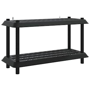 vidaXL Riiulikomplekt 2 tasandit 100 x 40 x 55,5 cm PP Antratsiit