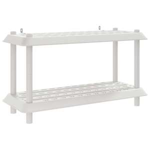 vidaXL Riiulikomplekt 2 tasandit 100 x 40 x 55,5 cm PP Valge
