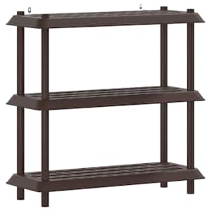 vidaXL Riiulikomplekt 3 tasandit 100 x 40 x 96 cm PP Pruun