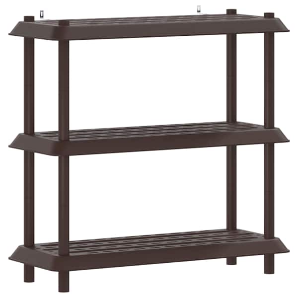 vidaXL Riiulikomplekt 3 tasandit 100 x 40 x 96 cm PP Pruun