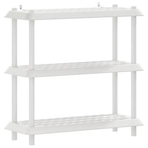 vidaXL Riiulikomplekt 3 tasandit 100 x 40 x 96 cm PP Valge