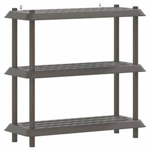 vidaXL Riiulikomplekt 3 tasandit 100 x 40 x 96 cm PP Helehall