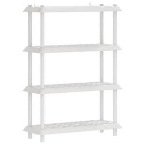 vidaXL Riiulikomplekt 4 tasandit 100 x 40 x 136,5 cm PP Valge