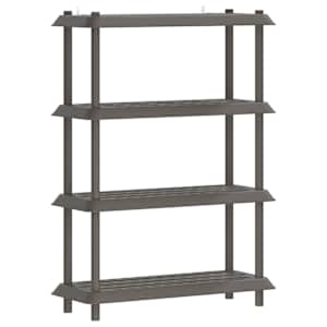 vidaXL Riiulikomplekt 4 tasandit 100 x 40 x 136,5 cm PP Helehall