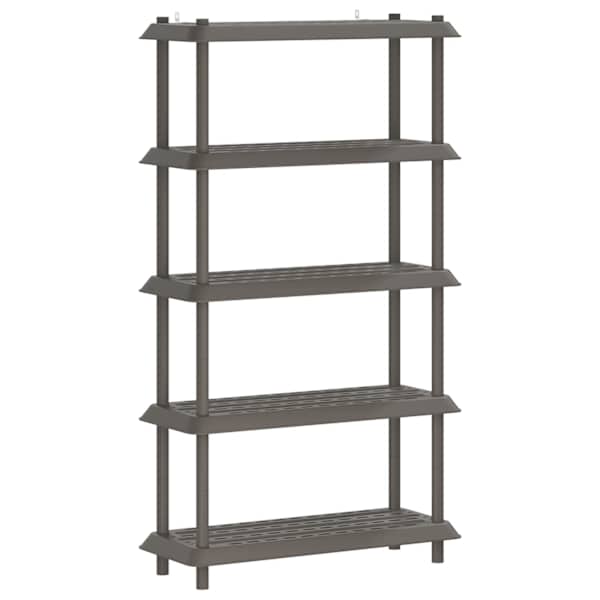 vidaXL Riiulikomplekt 5 tasandit 100 x 40 x 177 cm PP Helehall