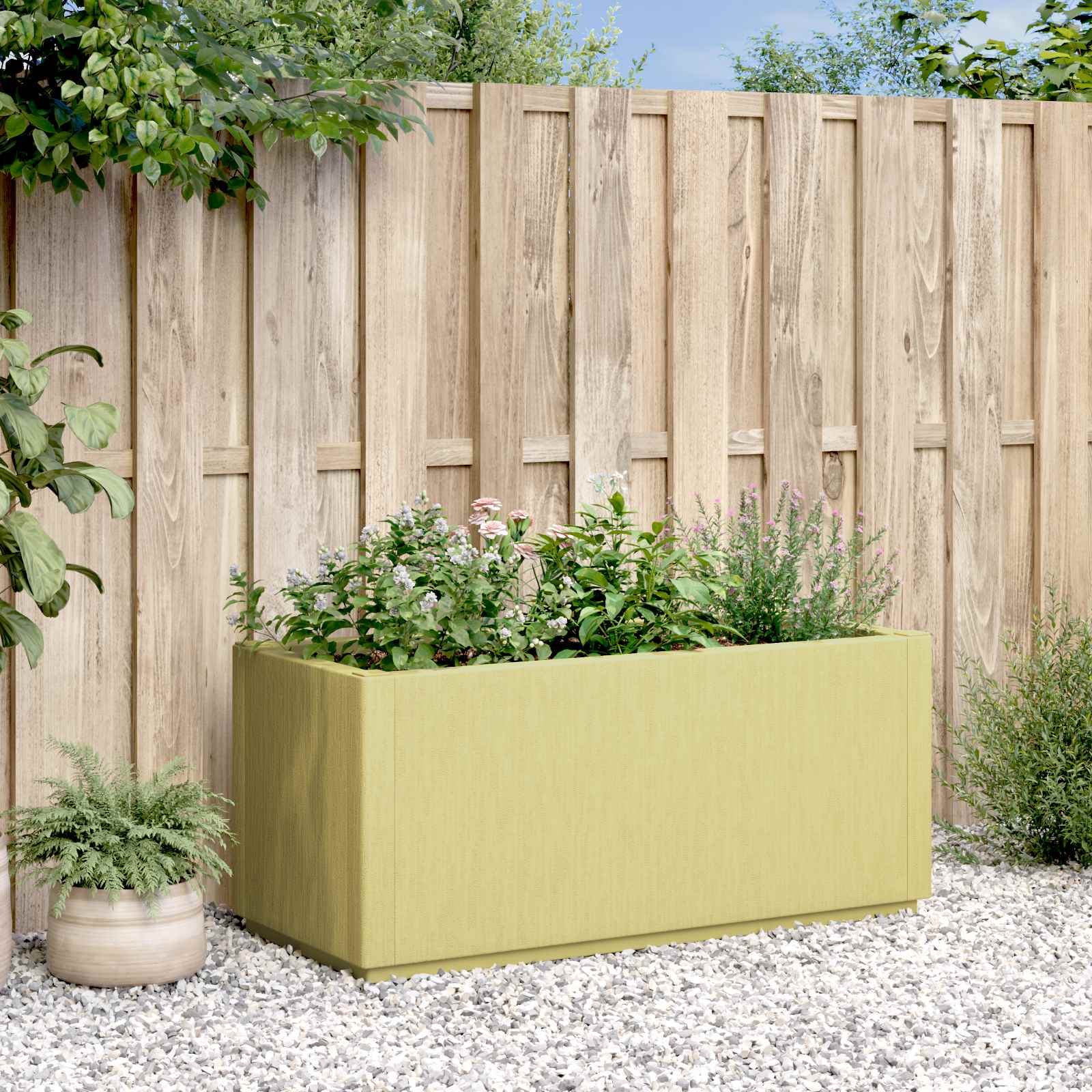 vidaXL Gartenblumenbox Grün 80 x 36 x 35 cm Polypropylen