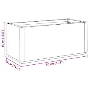 Zahradní květinový box Zelená 80 x 36 x 35 cm PP - obrázek 10