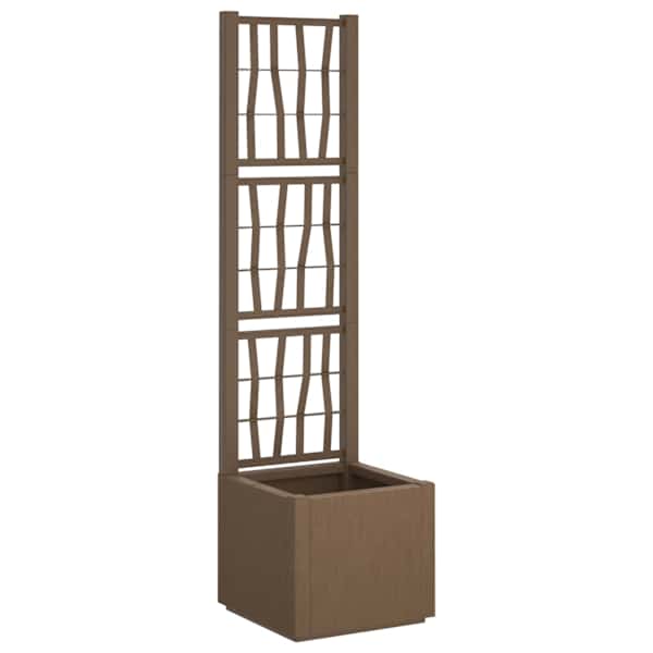 vidaXL Aianduk trellisega Pruun 36 x 36 x 140 cm PP