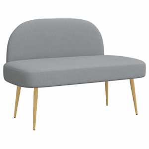 vidaXL Polsterdatud pink seljatoega Helehall 110 x 60 x 76 cm