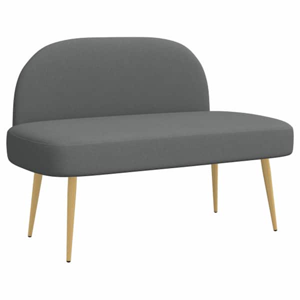 vidaXL Polsterdatud pink seljatoega Tumehall 110 x 60 x 76 cm
