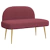 vidaXL Polsterdatud pink seljatoega Veinipunane 110 x 60 x 76 cm