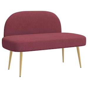 vidaXL Polsterdatud pink seljatoega Veinipunane 110 x 60 x 76 cm
