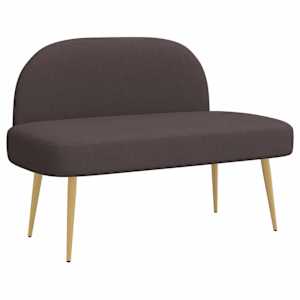 vidaXL Polsterdatud pink seljatoega Tumepruun 110 x 60 x 76 cm