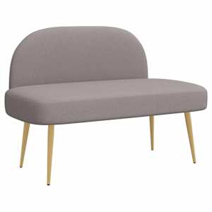 vidaXL Polsterdatud pink seljatoega Pruunikashall 110 x 60 x 76 cm