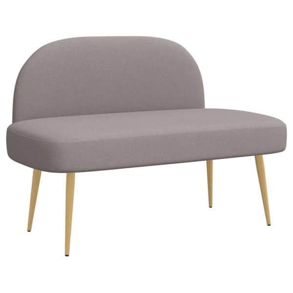 vidaXL Polsterdatud pink seljatoega Pruunikashall 110 x 60 x 76 cm