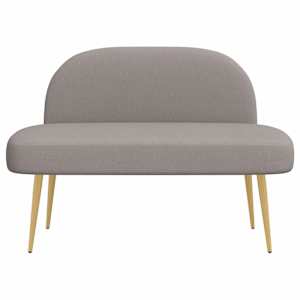 Čalouněná lavice s opěrkou Taupe 110 x 60 x 76 cm Polyester - obrázek 3