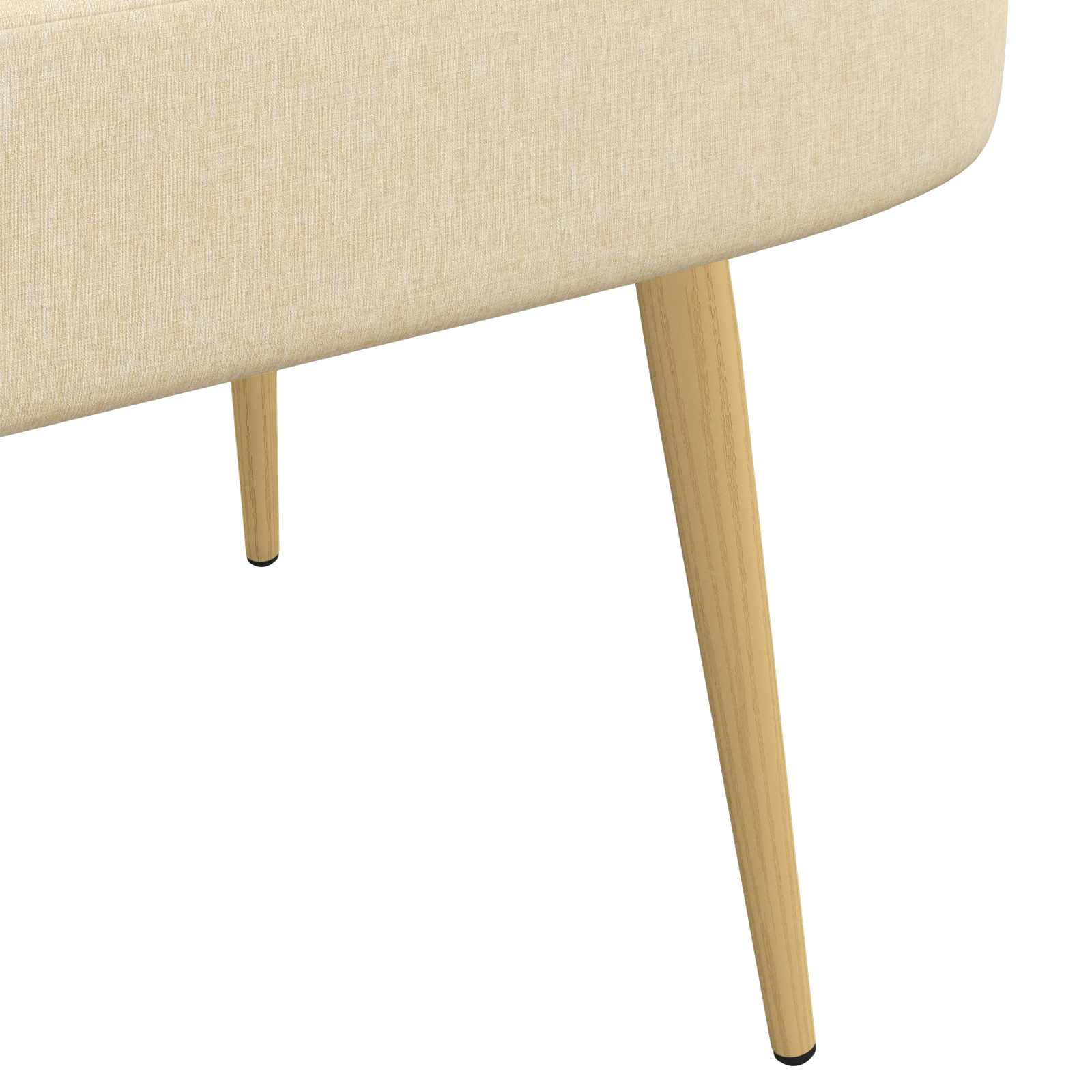 Oblazinjena klop z naslonom Krem 110 x 60 x 76 cm Poliester - slika 6