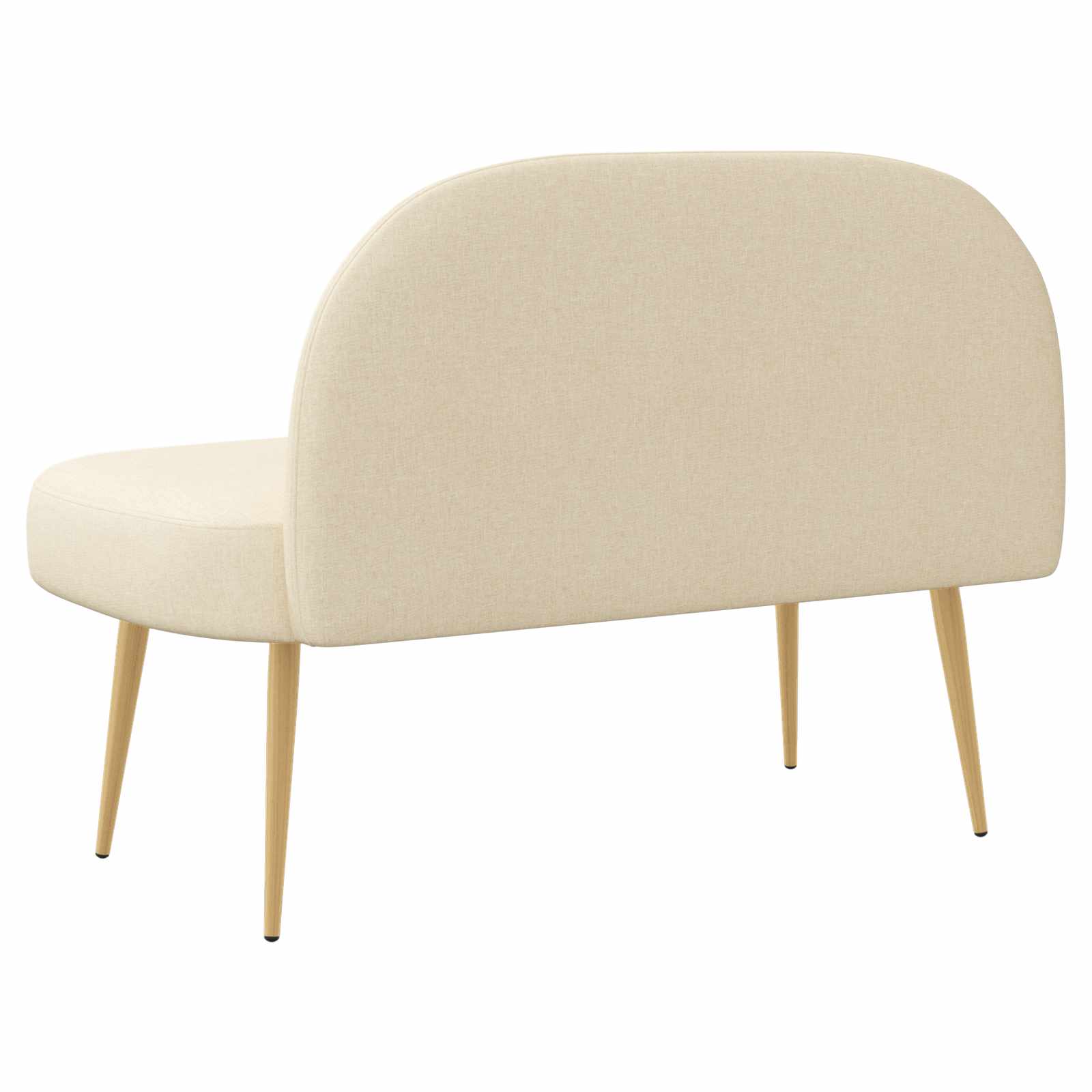 Oblazinjena klop z naslonom Krem 110 x 60 x 76 cm Poliester - slika 4