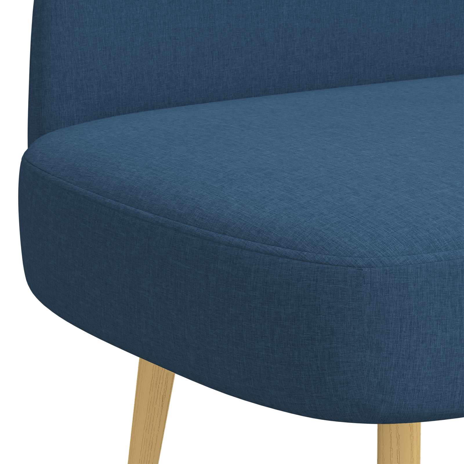 Oblazinjena klop z naslonom Modra 110 x 60 x 76 cm Poliester - slika 5