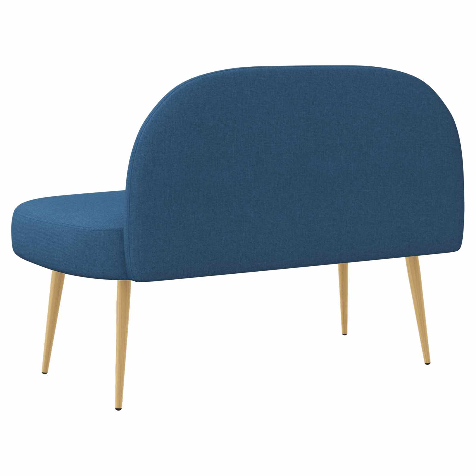 Oblazinjena klop z naslonom Modra 110 x 60 x 76 cm Poliester - slika 4