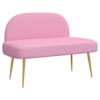 vidaXL Polsterdatud pink seljatoega Roosa 110 x 60 x 76 cm