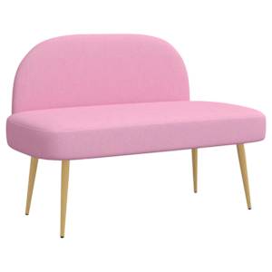 vidaXL Polsterdatud pink seljatoega Roosa 110 x 60 x 76 cm