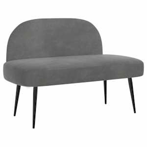 vidaXL Polsterdatud pink seljatoega Tumehall 110 x 60 x 76 cm Samet