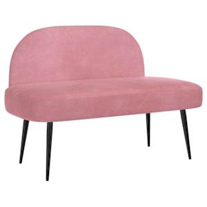 vidaXL Polsterdatud pink seljatoega Roosa 110 x 60 x 76 cm Samet