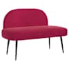 vidaXL Polsterdatud pink seljatoega Veinipunane 110 x 60 x 76 cm Samet