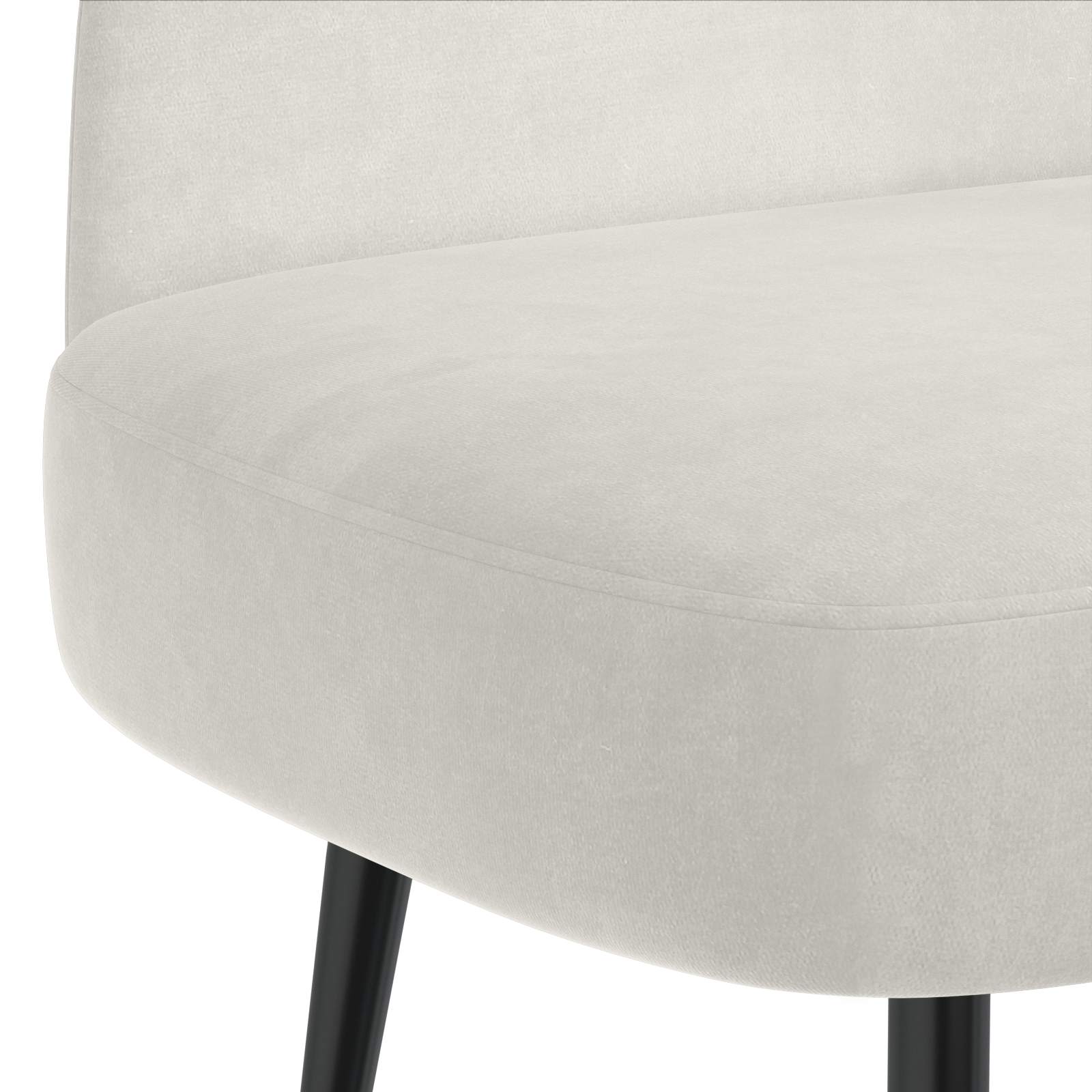 Oblazinjena klop z naslonom Krem 110 x 60 x 76 cm Žamet - slika 5