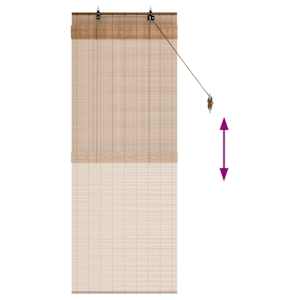 Roleta Hnědá 60 x 160 cm Bambus - obrázek 6